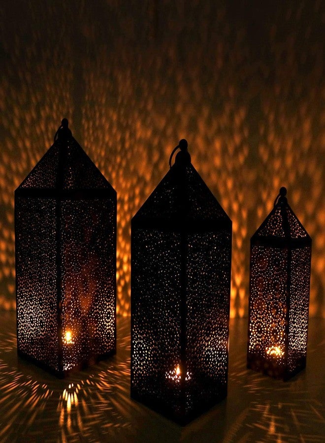 Quace Set of 3 Metal Handcrafted Lantern - Image 1